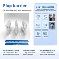 Torniquete Automático con Barrera Abatible, Sistema de Control de Acceso con Reconocimiento Facial, Puerta de Seguridad de Acero Inoxidable 304 para Escuelas y Gimnasios, con Certificación CE