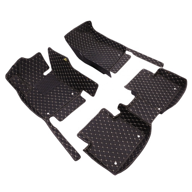 5D Custom Leather Full Set Car Floor Mats for LEXUS/KIA Honda Auto Foot Pads Automobile Carpet Cover