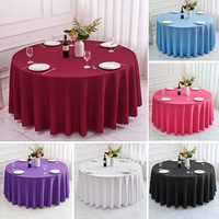 Nappe ronde unie en tissu uni pour hôtel, banquet, mariage, grande nappe de table ronde, taille personnalisée
