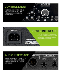 Equalizzatore Audio Professionale GAX-215, Equalizzatore Grafico a 15 Bande Dual, Equalizzatore di Potenza, Attrezzatura DJ, Apparecchiature Audio Professionali - Product Image 4