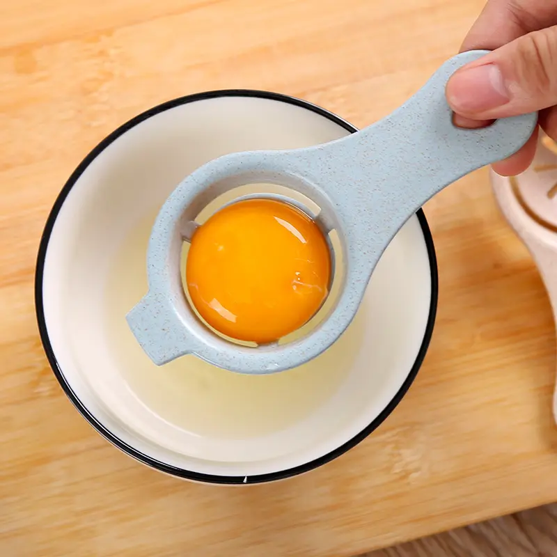 थोक रसोई गैजेट्स अंडा विभक्त खाद्य ग्रेड पीपी प्लास्टिक गेहूं के भूसे अंडे का सफेद विभाजक अंडे की जर्दी झरनी फिल्टर