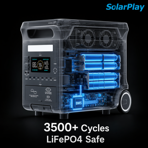 Generador <span class=keywords><strong>Solar</strong></span> Solarplay de 3840 Wh LiFePO4, Estación de Energía Portátil de 3600 W, Stock Local en Alemania, Envío Rápido, Batería de Emergencia - Product Image 3