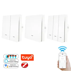 Produk listrik tirai Wifi Uk kontrol Eu cahaya Zigbee Switch untuk sistem rumah pintar