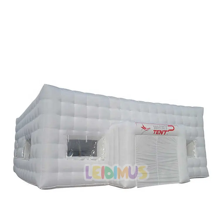 White Inflatable Lawn Tent Big Outdoor Inflatable Tent With Customized Logo Inflatable Marquee Tent With LED Lights