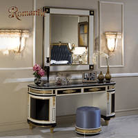Ensemble de meubles de chambre complet de style français moderne, de haute qualité, adapté aux appartements, en bois massif, couleur or, taille king