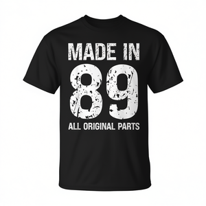 T-shirt per il compleanno Made In 89 con tutte le parti originali - Product Image 2