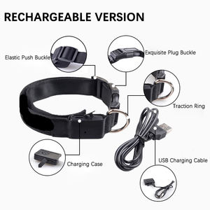 <span class=keywords><strong>Collar</strong></span> de perro <span class=keywords><strong>LED</strong></span> recargable por USB Material de poliéster estilo moderno luces intermitentes duraderas que brillan en la oscuridad asegurando la noche de seguridad de las mascotas - Product Image 4