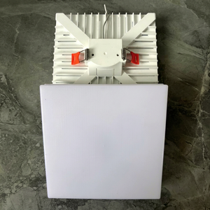 ไฟแผง LED สี่เหลี่ยมสีขาว 36W ขั้ว E27 ป้องกันแสงสะท้อน เส้นผ่านศูนย์กลาง 14 ซม. 100V-265V วัสดุ PC+PP Ra85 20000 ชั่วโมง รับประกัน 1 ปี - Product Image 1
