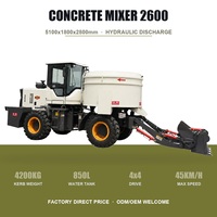 Camion malaxeur à béton Maodun Heavy Industry, 6 roues, auto-chargeur, tambour rotatif, système entièrement hydraulique pour la construction