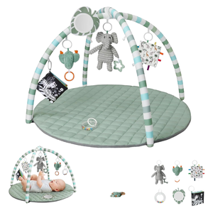 Alfombra de Juego para Bebés, Alfombra de Actividades para Estimulación Temprana con 6 Juguetes Suaves, Fácil de Instalar y Limpiar, de Poliéster, 2 cm - Product Image 2