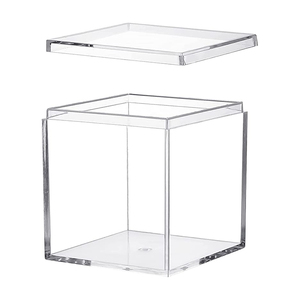 Clear acrylic rectangular box with lid, acrylic box with removable lids