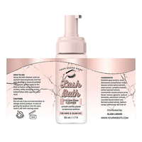 Rouleau personnalisé étiquette d'emballage de bouteille cosmétique impression de logo estampage à chaud feuille d'or cils shampooing autocollants d'étiquette pour bouteille