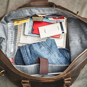 Bolsas de Viaje de Cuero para Hombre, Ligeras, Gran Capacidad, Elegantes, para Viajes de Negocios, Bolsa de Viaje - Product Image 5