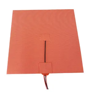 220V 800W 350X350mm Flexible Rough Silicone Rubber Pad Heater For 3D Printer