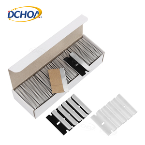 DCHOA Paquete de 100 Cuchillas de Acero de un Solo Filo para Raspar, Herramienta de Corte de Seguridad DIY con Soporte para Personalización OEM - Product Image 1