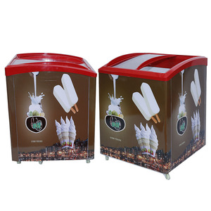 Vitrine de congélateur à crème glacée à porte coulissante plate de qualité supérieure pour la vente en gros commerciale - Product Image 3