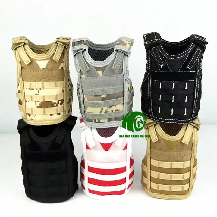 Tactical Beer Molle Vest Beverage Koozie Black