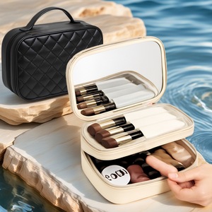 Top Selling New Women's Fashion Cartoon Medium Capacity Zipper PU Leather <b>Makeup</b> Bag Travel Organizer Storage Soft Handle - Product Image 1