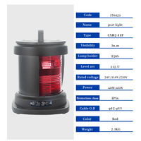 Feu de navigation marin à pont unique CXH2-11P 3nm 112.5 °   IP56 P28S 24V/110V/220V pour les navires et les embarcations en plastique technique