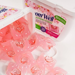 BloomWell Capsules de <span class=keywords><strong>lessive</strong></span> écologiques jetables 3-en-1 Nettoyage en profondeur Technologie microcapsule <span class=keywords><strong>Parfum</strong></span> longue durée pour vêtements - Product Image 5