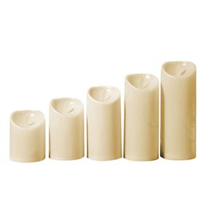 Bougie pilier LED de luxe à effet de flamme vacillante, à commande par bouton, fonctionnant sur piles, pour décoration intérieure et fêtes, vente en gros, économique, simulation de cire - Product Image 2