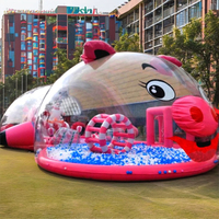 Carpa Burbuja Inflable Transparente Tipo Iglú de Cristal para Acampar en Familia, Jardín y Celebraciones al Aire Libre