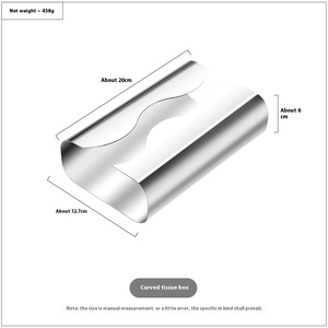 Caja de pañuelos de acero inoxidable 304 de lujo de alta calidad, diseño único, servilletero de <span class=keywords><strong>Color</strong></span> plateado para coches, Material de grado alimenticio - Product Image 6