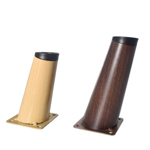 Pieds de meubles en imitation bois, embouts coniques en caoutchouc pour canapé, couleur café, accessoire décoratif - Product Image 1