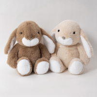 Peluche Lapin de Pâques en Gros, Jouet en Peluche Lapin aux Longues Oreilles avec Rembourrage en Coton PP et Doublure en Maille
