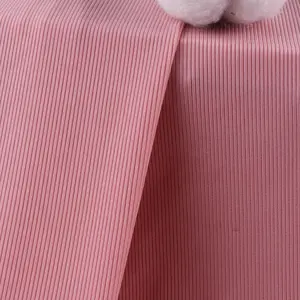 Vente en gros de tissu côtelé doux et populaire, tissu extensible en coton et Spandex personnalisé coloré pour vêtements