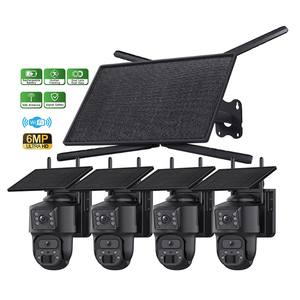 <b>Solar</b> Powered 6MP Ultra HD CMOS PTZ Security <b>Camera</b> Kit Human Tracking Dual Lens IP66 Waterproof Outdoor Surveillance Cloud - Product Image 1