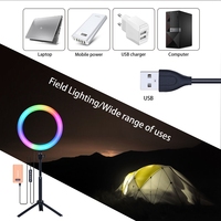 FOSOTO-anneau lumineux LED FT-26 3200-5600K, 8/10/13/14/18 pouces, éclairage annulaire pour Selfie/autoportrait, avec trépied et support