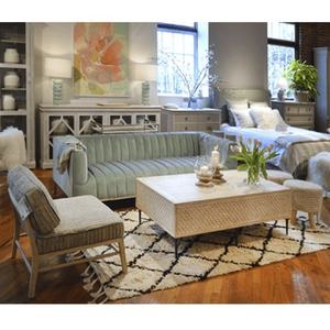 โต๊ะน้ำชาแบบคลาสสิกใหม่พร้อมไม้โอ๊คแข็งแรงทนทานพร้อมลวดลายบนฐานเหล็กดัด โต๊ะกลางห้องนั่งเล่นแบบเตี้ย - Product Image 3