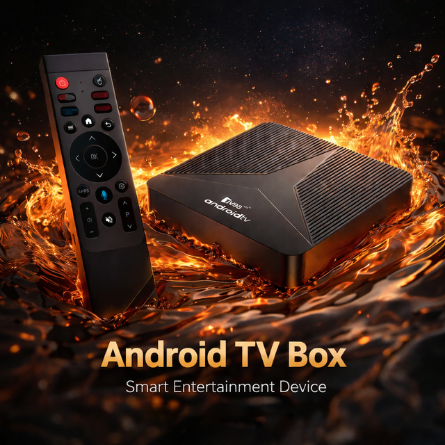 TV98 ATV RK3518 Quad Core 2GB+16GB 8K Smart TV Box Android 14 Streaming 2.4G/5G WiFi Voice Remote Control