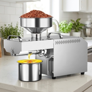 Machine d'extraction d'huile comestible automatique à froid et à chaud en acier inoxydable pour huiles de noix de coco, d'olive et de colza, poids 11,5 kg - Product Image 1