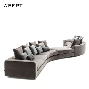 WBERT personnalisé grand tissu de canapé dos à dos double face au design moderne italien et minimaliste pour hôtel salon villa appartement - Product Image 5