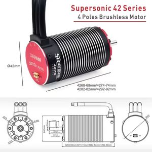 Moteur Brushless ROCKET RC V2 4268 <span class=keywords><strong>4274</strong></span> 4282 4292 et Combo ESC 130A 160A pour Pièces de Voiture 1/8 1/10 - Product Image 5