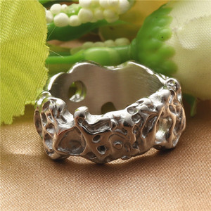 yunnique <b>Titanium</b> Steel Spike <b>Ring</b> Silver Unisex Fashion Jewelry Gift - Product Image 1