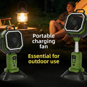 Ventilador de Piso Eléctrico Recargable Portátil de 20000 mAh con Energía Solar, Giratorio, Extensible y con Control Remoto para Emergencias - Product Image 4