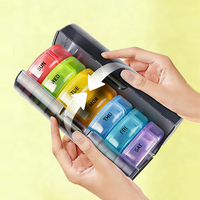 Boîte de rangement pour pilules en plastique PP, personnalisable, avec couvercle et compartiments, pour 7 jours, emballage médical, vente en gros, HANHUI