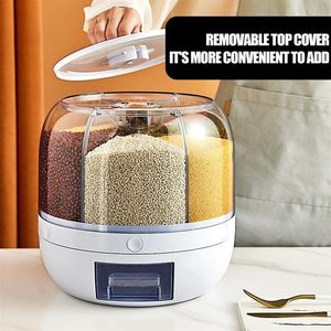 Household Insect-Proof Moisture-Proof Plastic Rice Tank Multi-Grain Storage <b>Box</b> Kitchen Split Rotating Sealed Rice - Product Image 5