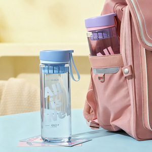 Borraccia Fuxing Nuovo Stile Moderno Minimalista da Donna, Estiva, in PC, per Bere Direttamente, Anti-perdita, con Manico Portatile e Infusore per Tè, Ideale per Studenti - Product Image 2