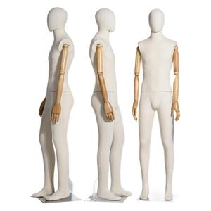 Maniquí masculino Tela Vestido Forma Mano de madera Ventana Exhibición Maniquí de lujo Exhibición - Product Image 4