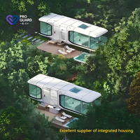 Portable Eco luxe 20ft acier espace Capsule maison démontée Mobile dirigeable Pod pour les magasins commerciaux extérieurs Villas cours