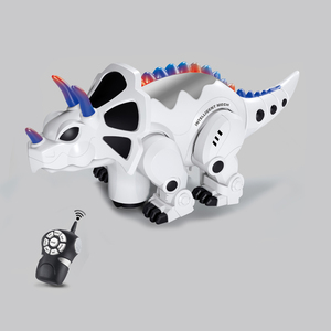 Jouet <span class=keywords><strong>robot</strong></span> <span class=keywords><strong>dinosaure</strong></span> électronique en plastique à piles Jacko Toys, marchant, avec musique et lumière - Product Image 1