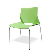 Chaise de salle à manger moderne avec structure en métal et coque en plastique pour salon et appartement
