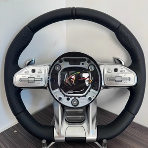 Volante in Pelle Compatibile con Mercedes AMG ClS CLA GLC <span class=keywords><strong>Classe</strong></span> A <span class=keywords><strong>E</strong></span> S C G63 C43 ML SL W202 W203 W204 W205 W206 W207 W166 - Product Image 3