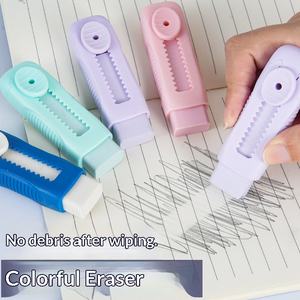 Goma de borrar retráctil de colores macaron con diseño de dibujos animados para niños, de alto valor cromático, para arte, exámenes y dibujo - Product Image 2