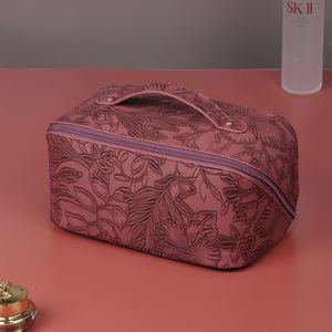 Nouvelle Trousse de Toilette de Voyage Grande Capacité, Sac de Rangement Multifonctionnel en Cuir PU pour Maquillage - Product Image 4