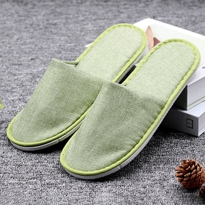 Vente en gros de pantoufles d'hôtel en lin écologiques - Product Image 1